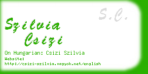 szilvia csizi business card